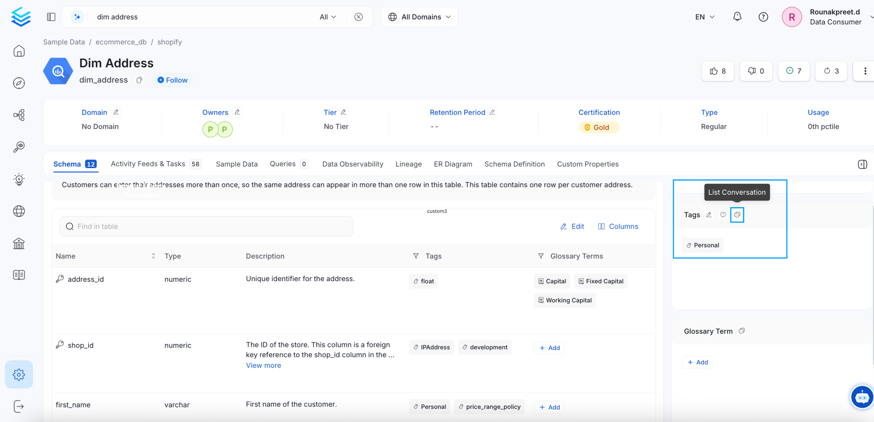 Conversations around Tags